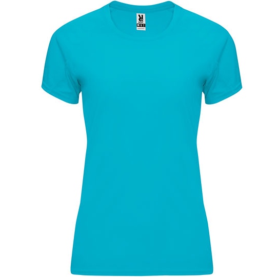 Damski T-shirt funkcyjny z raglanowym rękawem RY0408 - Turquoise 12