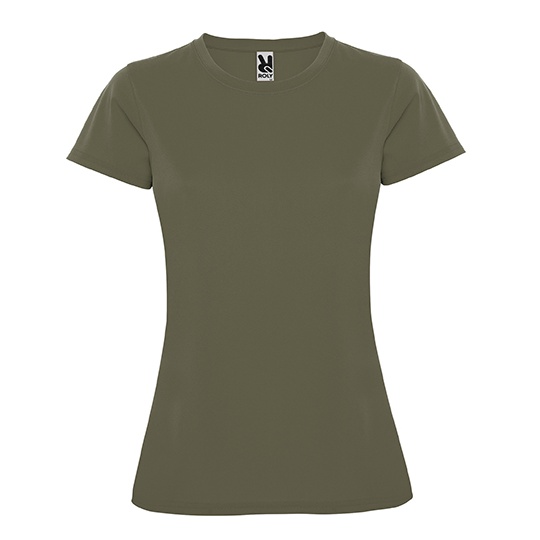 Damski t-shirt funkcyjny slim RY0423 - Army Green 15