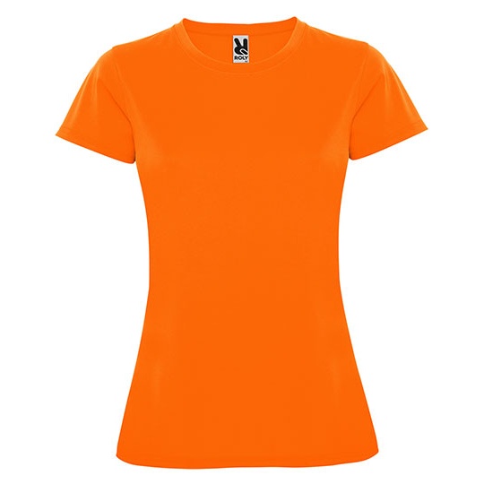 Damski t-shirt funkcyjny slim RY0423 - Fluor Orange 223