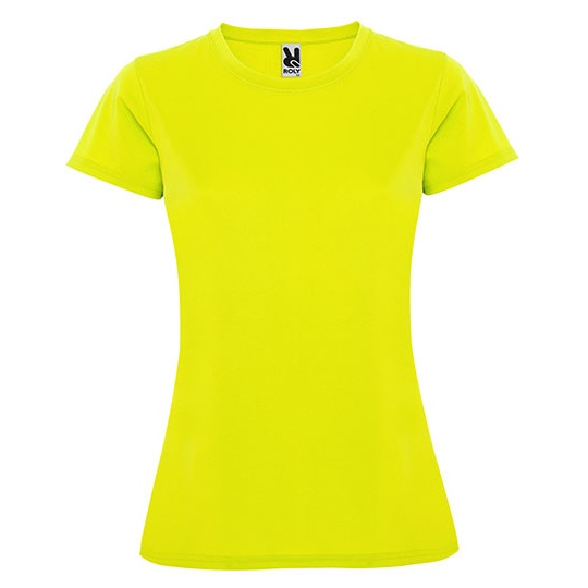 Koszulka Damska Slim Funkcyjna Oddychająca RY0423 - Fluor Yellow 221