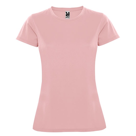 Damski t-shirt funkcyjny slim RY0423 - Light Pink 48