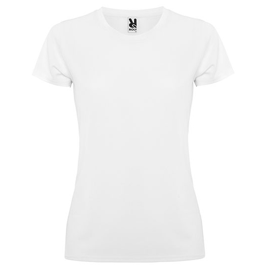 Damski t-shirt funkcyjny slim z krótkim rękawem RY0423 - White 01