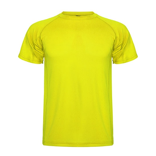 Męski t-shirt funkcyjny raglanowy RY0425 - Fluor Yellow