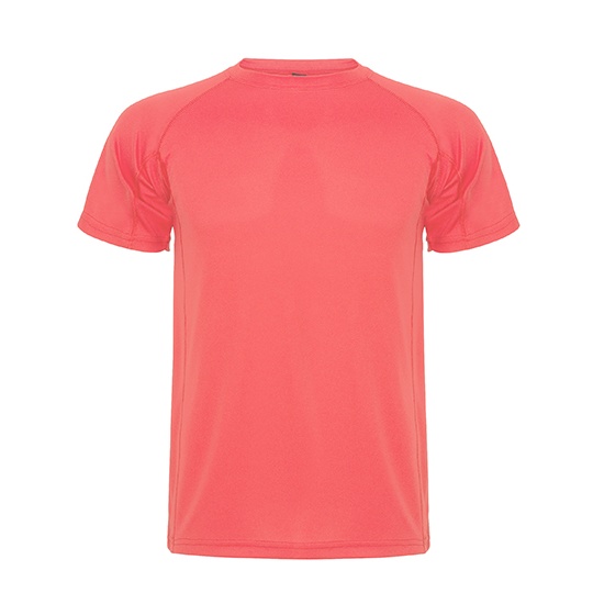 Koszulka Dziecięca Funkcyjna Poliester Raglan RY0425K - Fluor Coral 234