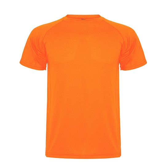 Koszulka Dziecieca Funkcyjna Poliester Raglan RY0425K - Fluor Orange 223