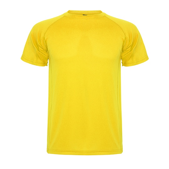 Koszulka Dziecieca Funkcyjna Poliester Raglan RY0425K - Yellow 03