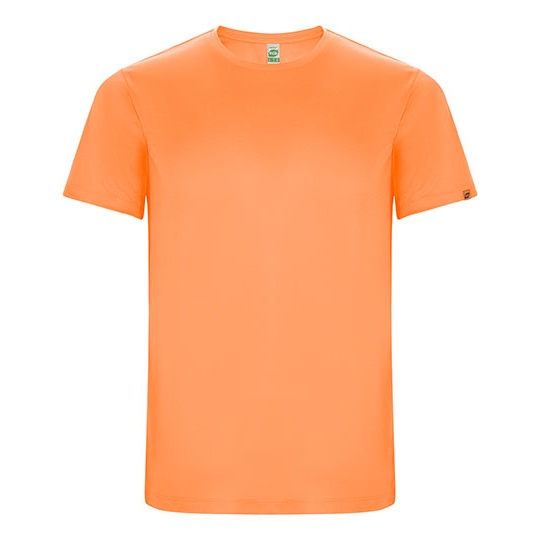 Koszulka Meska Sportowa Poliester Recykling Oddychajaca RY0427 - Fluor Orange 223