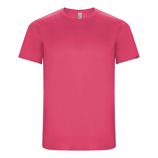 Koszulka Meska Sportowa Poliester Recykling Oddychajaca RY0427 - Fluor Pink 228