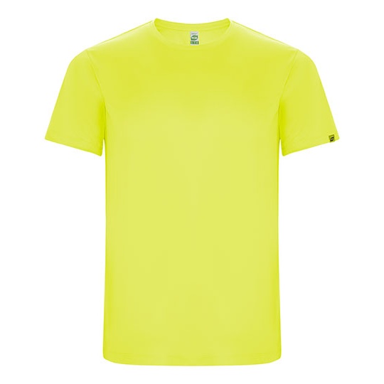 Koszulka Meska Sportowa Poliester Recykling Oddychajaca RY0427 - Fluor Yellow 221