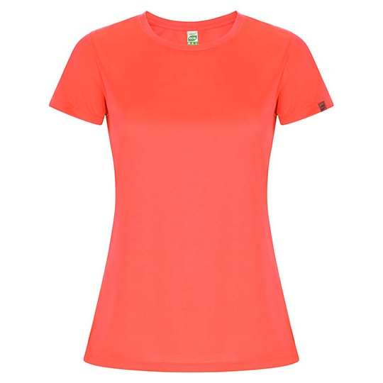 Koszulka Damska Sportowa Poliester z Recyklingu RY0428 - Fluor Coral 234