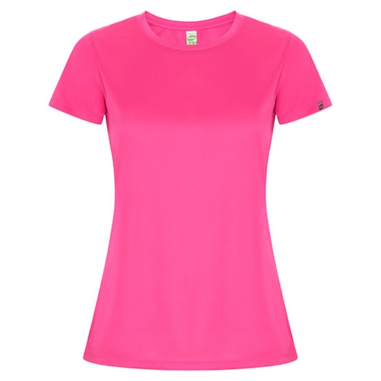 Koszulka Damska Sportowa Poliester z Recyklingu RY0428 - Fluor Pink 228