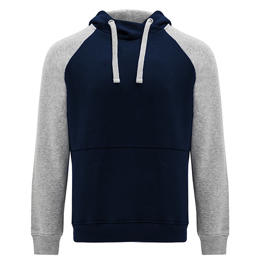 Bluza Unisex Z Kapturem Raglanowa Czesana RY1058 - Navy Blue 55 & Heather Grey 58
