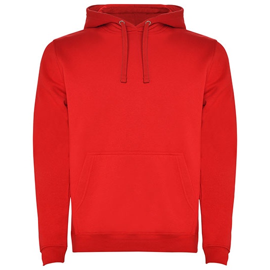 Bluza Z Kapturem I Kieszenią Kangurka Czesana Podszewka RY1067 - Red 60