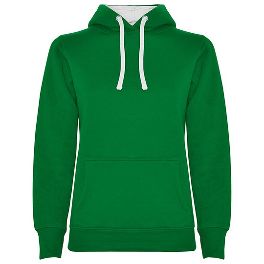 Bluza Damska Dopasowana Z Czesana Podszewka RY1068 - Kelly Green 20 & White 01