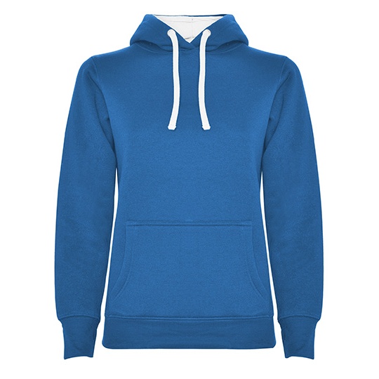 Bluza Damska Dopasowana Z Czesaną Podszewką RY1068 - Royal Blue 05 & White 01