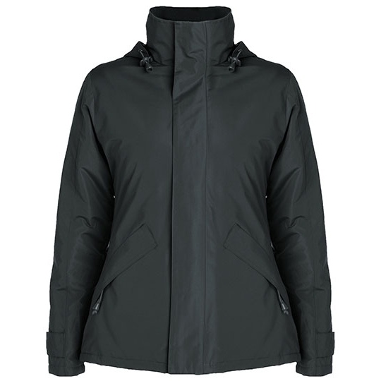 Damska kurtka parka slim RY5078 - Dark Lead 46