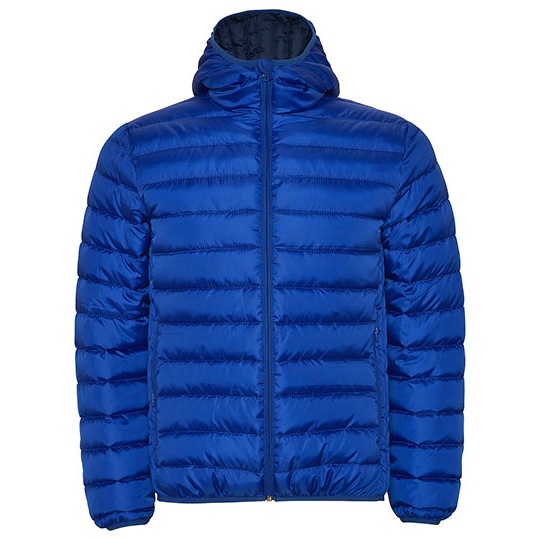 Kurtka Dziecieca Pikowana z Kapturem Wiatroodporna Wodoodporna RY5090K - Electric Blue 99