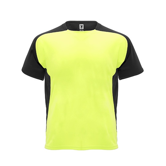 T-shirt Raglanowy Funkcyjny Oddychajacy RY6399 - Fluor Yellow 221 & Black 02