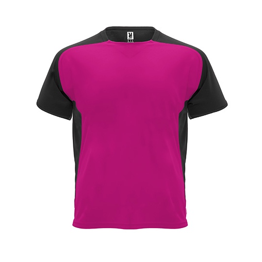 T-shirt Raglanowy Funkcyjny Oddychający RY6399 - Fuchsia 40 & Black 02