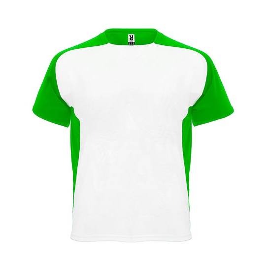 T-shirt funkcyjny z raglanowymi rękawami RY6399 - White 01 & Fern Green 226