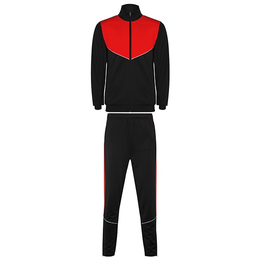 Dres dziecięcy sportowy slim z zamkami RY6402K - Black 02 & Red 60