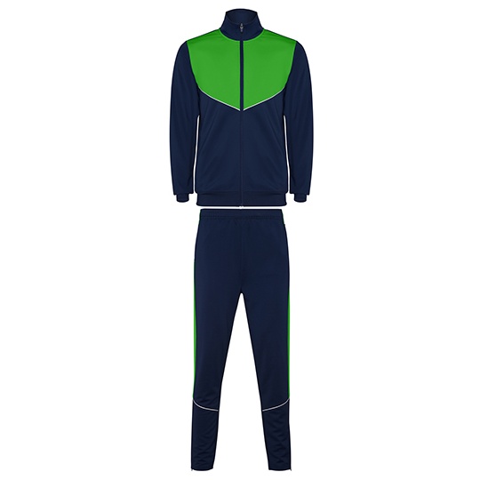 Dres Sportowy Dzieciecy Slim Interlock z Zamkami RY6402K - Navy Blue 55 & Fern Green 226