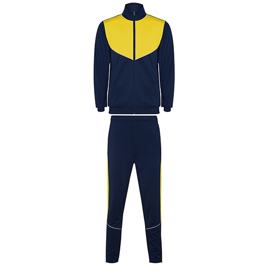 Dres dziecięcy sportowy slim z zamkami RY6402K - Navy Blue 55 & Yellow 03