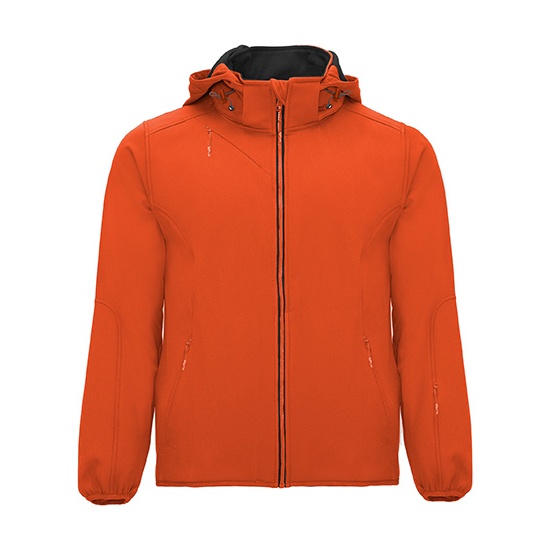 Kurtka Softshellowa Sportowa Wiatroodporna Wodoodporna RY6428 - Bermellion Orange 311 & Ebony 231