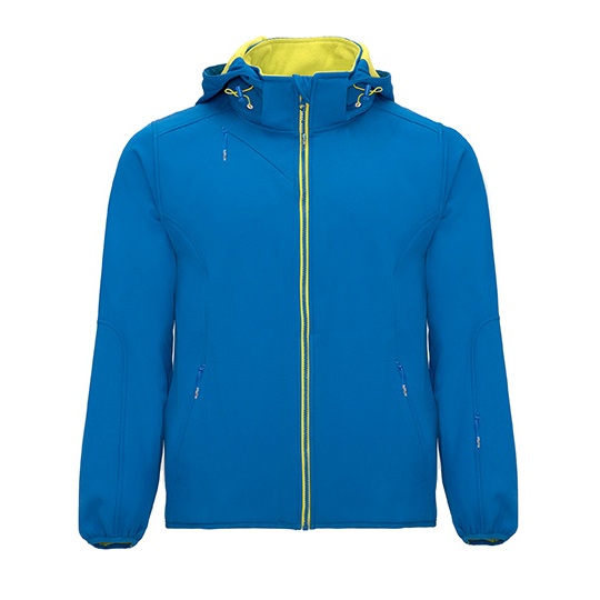 Kurtka Softshellowa Sportowa Wiatroodporna Wodoodporna RY6428 - Royal Blue 05 & Lime Punch 235