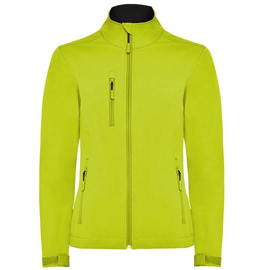 Softshell Damski Slim Wiatroodporny Wodoodporny RY6437 - Lime Punch 235
