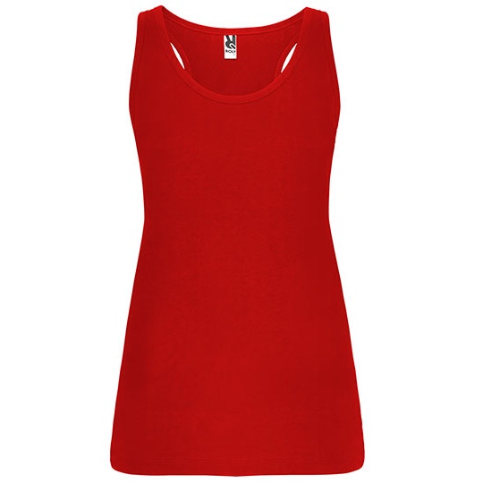 Top Damski Dopasowany Bawelniany RY6535 - Red 60