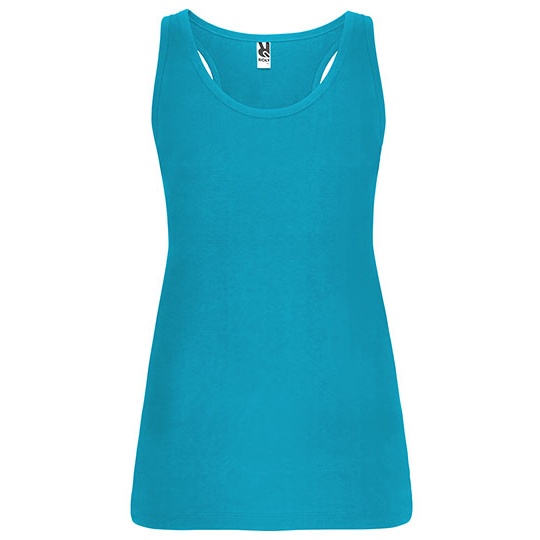 Top Damski Dopasowany Bawełniany RY6535 - Turquoise 12