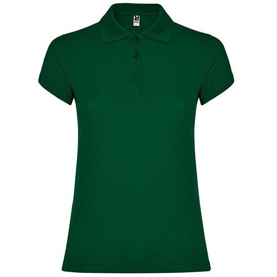 Damska koszulka polo slim RY6634 - Bottle Green
