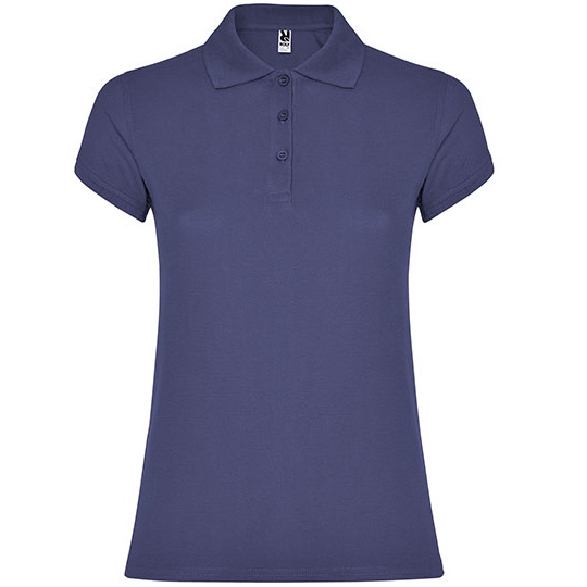 Koszulka Polo Damska Slim Pika RY6634 - Denim Blue 86