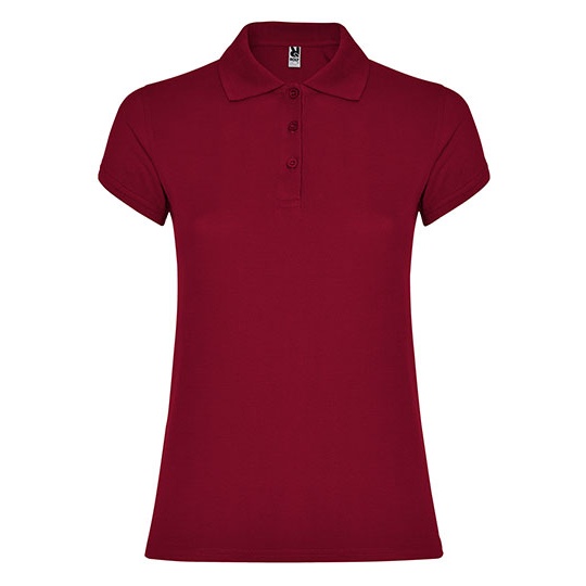 Koszulka Polo Damska Slim Pika RY6634 - Garnet Red 57