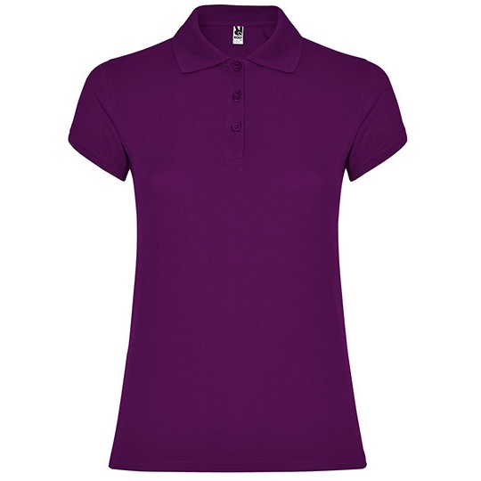 Damska koszulka polo slim RY6634 - Purple 71