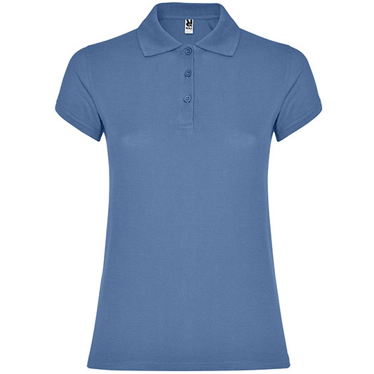 Damska koszulka polo slim RY6634 - Riviera Blue