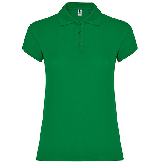 Damska koszulka polo slim RY6634 - Tropical Green