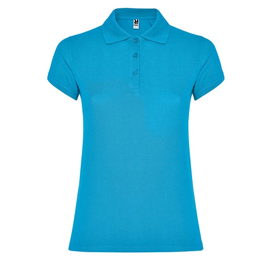 Koszulka Polo Damska Slim Pika RY6634 - Turquoise 12