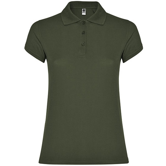 Damska koszulka polo slim RY6634 - Venture Green