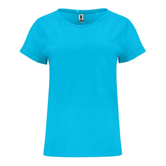 T-shirt Damski Bawełniany RY6643 - Turquoise 12
