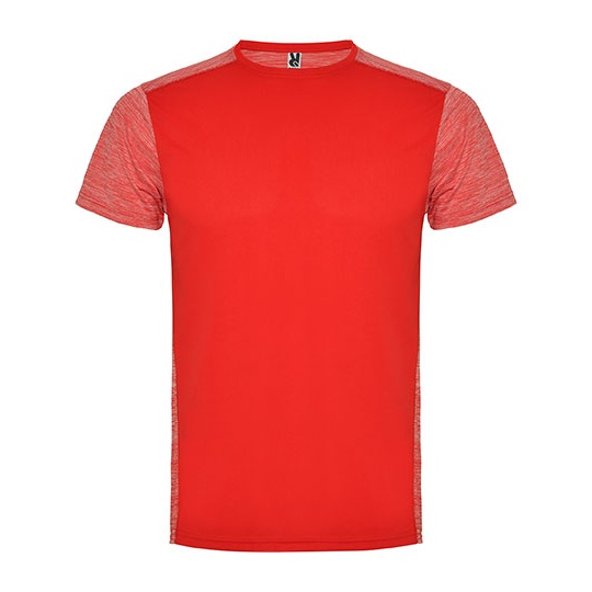 Koszulka Meska Funkcyjna Poliester RY6653 - Red 60 & Heather Red 245