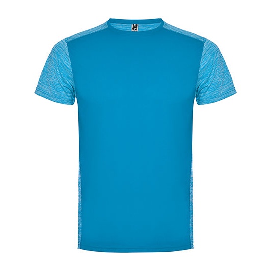 Koszulka Meska Funkcyjna Poliester RY6653 - Turquoise 12 & Heather Turquoise 246