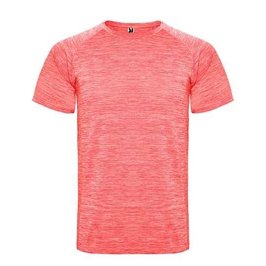 T-shirt Męski Raglanowy Funkcyjny RY6654 - Heather Fluor Coral 244