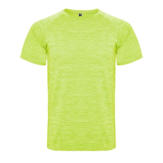 Męski T-shirt Funkcyjny Raglanowy RY6654 - Heather Fluor Yellow