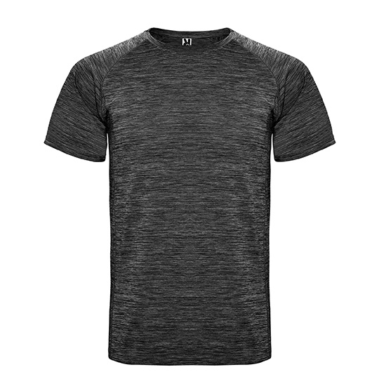 Dzieciecy t-shirt funkcyjny z raglanowym rekawem RY6654K - Black Melange 243