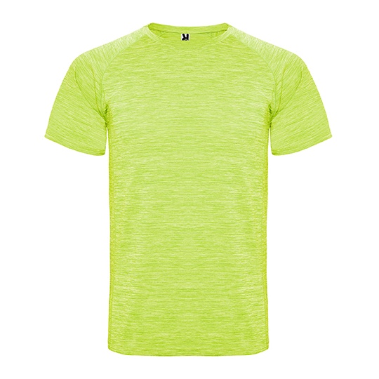Dzieciecy t-shirt funkcyjny z raglanowym rekawem RY6654K - Heather Fluor Yellow 249