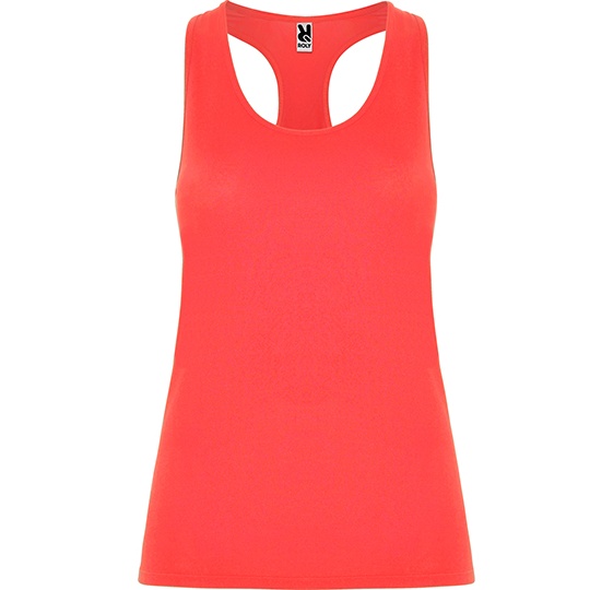 Top Damski Slim Oddychający RY6656 - Fluor Coral 234