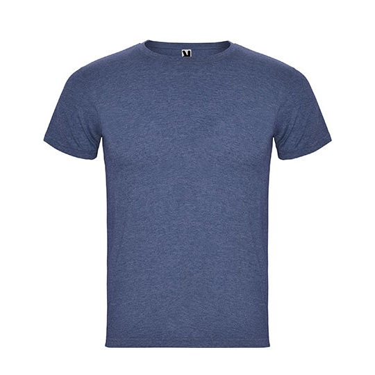 Koszulka Meska Krotki Rekaw Melanz Poliester Bawelna RY6660 - Heather Denim 255