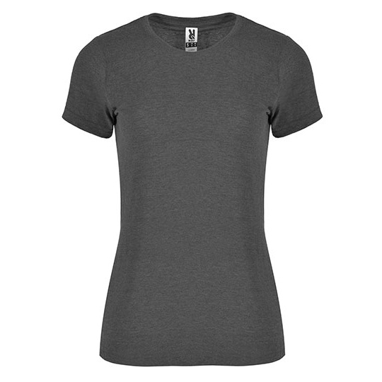 T-shirt Damski Melanzowy Bez Szwow Bocznych RY6661 - Heather Black 243